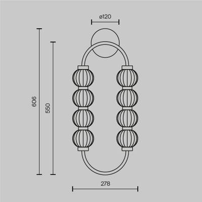 Настенный светильник (бра) Amulet 3000К 16Вт, MOD555WL-L11G3K. TM Maytoni