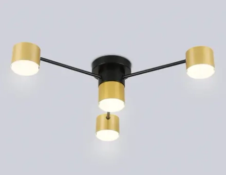 Светильник потолочный FL51722/4 BK/GD черный/золото GX53/4 max 12W 645*135