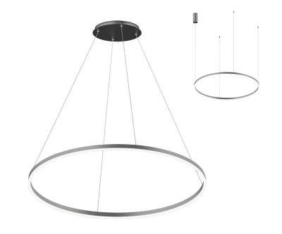08214,12A(4000K) Подвес Тор матовый никель d80 h150 Led 45W (4000K) 2 типа крепления