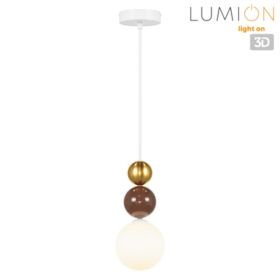 8257/1 SUSPENTIONI LN26 золото/коричнеый/белый, металл/стекло Подвес G9 1*20W 220V BONBONES