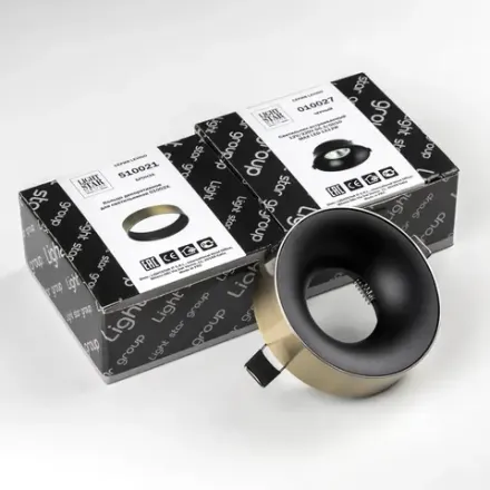 L01002721 Светильник LEVIGO MR16/HP16 ЧЕРНЫЙ МАТОВЫЙ/БРОНЗА (010027+510021)