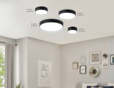 Светильник светодиодный потолочный FV5518 BK черный LED 18W 4200K D160*58 (Без ПДУ)