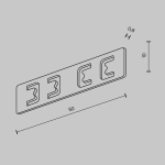 Коннектор прямой Exility X накладной/встраиваемый, черный, TRA239C-21B. TM Maytoni