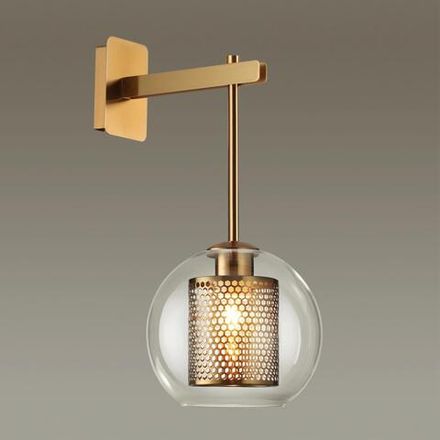 4939/1W PENDANT ODL22 291 античн.бронза/металл/прозрачный/стекло Бра E27 1*40W CLOCKY