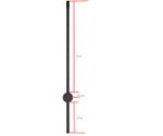 08423-80,19(4000K) Бра Локи черный h80 w10,5*6 Led 16W (4000K)
