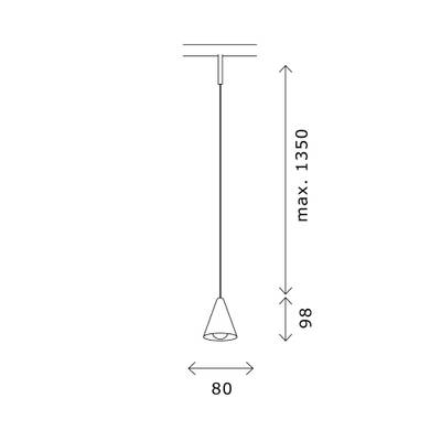 ST689.446.05 Магнитный трековый светильник Черный LED 1*5W 4000K Lm Ra&gt;90 40° IP20 D80xH98 24V