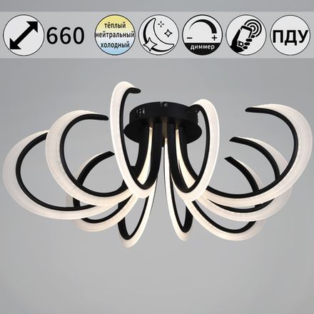 74390-0.3-5+5 black светильник потолочный