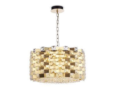 Подвесная люстра с хрусталем LH41003/12 BS/CL латунь/прозрачный E14*12 max 40W D540*290