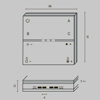 Беспроводная панель управления ZIGBEE, DRC035-Z-8-W. TM Maytoni