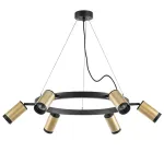 LR01640637 Люстра RULLO 6х50W GU10 ЧЕРНЫЙ/ЗОЛОТО (571016+214440-6+203437-6)