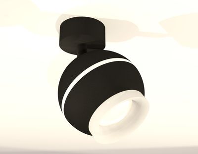 Комплект поворотного светильника с дополнительной подсветкой XM1102017 SBK/FR черный песок/белый матовый MR16 GU5.3 LED 3W 4200K (A2210, C1102, N7165)