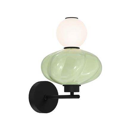 SL6134.401.01 Светильник настенный ST-Luce черный/зелёный, опаловый LED 1*8W 3000K