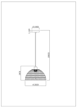 Подвесной светильник Arte Lamp BRUSHWOOD A7086SP-1BK, 1хE27