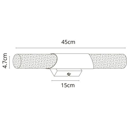 Подсветка для зеркал Arte Lamp AQUA-BASTONE A2470AP-2CC, 2хE14