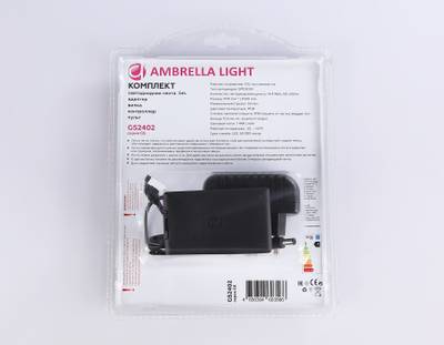 Комплект светодиодной ленты RGB 5m GS2402 5050 60Led /14.4W m/ 12V IP20 RGB/ 5000*10*1.87mm/ кратность резки 50mm (4 конт.) (адаптер, вилка, контроллер, пульт в комплекте)