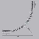 Коннектор радиусный D900 встраиваемый под ГКЛ 9,5мм Levity черный, TRA184-R900-12B. TM Maytoni