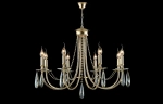 Люстра Crystal Lux VICTORIA SP8 GOLD/AMBER 3340/308