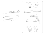 Светильник светодиодный трековый GL6808 BK черный LED 12W 4200K 230*22*87