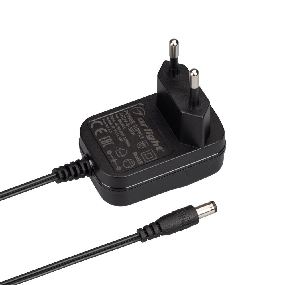 Блок питания ARDV-5-5BW (5V, 1A, 5W) (Arlight, Адаптер, 3 года) Блок питания ARDV-5-5BW (5V, 1A, 5W) (Arlight, Адаптер, 3 года)