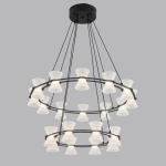 8341/70L LEDIO LN26 227 черный/прозрачный металл/акрил Люстра подвесная LED 70W 3000K 220V VINORA