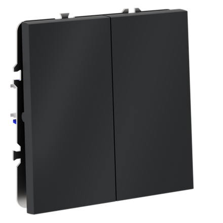 VLS020507 Перекрестный переключатель встраиваемый VOLTUM S70 двухклавишный 10А, (графит). (ТМ Maytoni)