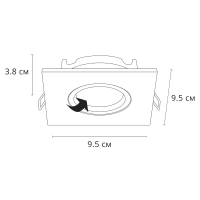 Точечный встраиваемый светильник Arte Lamp GIRO A2866PL-1BK, 1хGU10