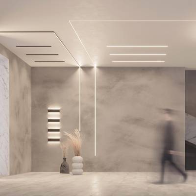 Профиль SL-LINE-25100-DUAL-2500 BLACK (Arlight, Алюминий)