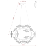 Подвесная люстра Arte Lamp CHERISH A2097LM-90GO, 1хLED