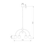 Потолочный светильник со стеклянным плафоном 30179/4 черный, E27х4