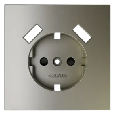 VLS000904 Накладка для розетки с заземлением и защитными шторками, с USB A+A, S70 (шелк). (ТМ Maytoni)