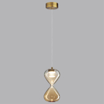 5093/4L PENDANT ODL25 357 античн.бронза/прозрачн./янтарный градиент/металл/стекло Подвес LED 4W 4000K 388Лм GLESSI
