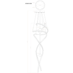 Подвесная люстра Arte Lamp EUPHORIA A2964SP-82PB, 1хLED