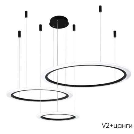Люстра Crystal Lux MANZANA SP67W LED BLACK 2340/303N