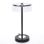 8203/1TL LEDIO LN25 серебро/черный/прозрачный, металл/акрил Настольная лампа LED 7W 400К 220V SATIANA