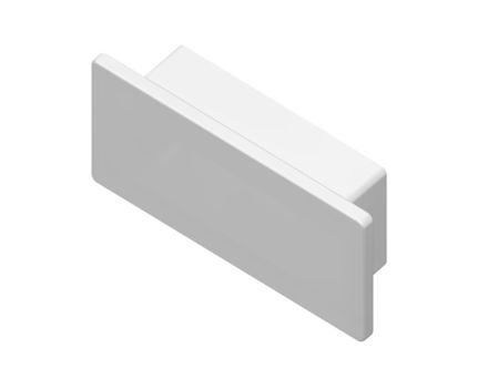 Заглушка GP8400 WH белый 20.5*10 для накладного алюминиевого профиля GP2001 (комплект 4шт)