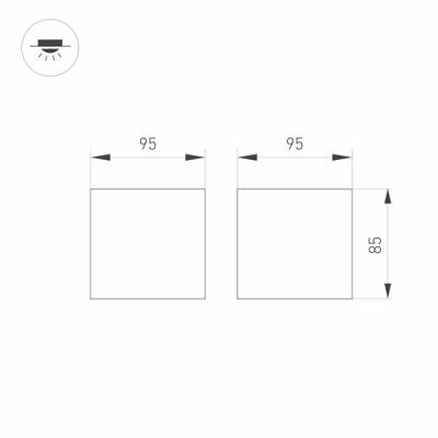 Светильник SP-ORIENT-SURFACE-TC-S95x95-20W Warm3000 (BK, 30 deg, 230V) (Arlight, IP20 Металл, 5 лет)