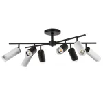 LR7283748640 Люстра RULLO 8х50W GU10 ЧЕРНЫЙ/БЕЛЫЙ (571728+214437-4+214486-4+202430-8)