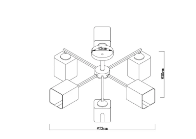 Потолочная люстра Arte Lamp MERCI A4185PL-6BK, 6хE27