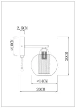 Бра Arte Lamp MANCHESTER A7045AP-1BK, 1хE14