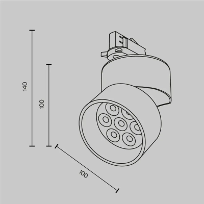 Трековый светильник Альфа / Alfa Trinity 2700K 15Вт 36°, TR199-3-15W2.7K-M-W. TM Maytoni