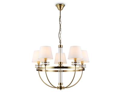 Светильник подвесной LH71251/5 BS/WH латунь/белый E14/5 max 40W D700*990