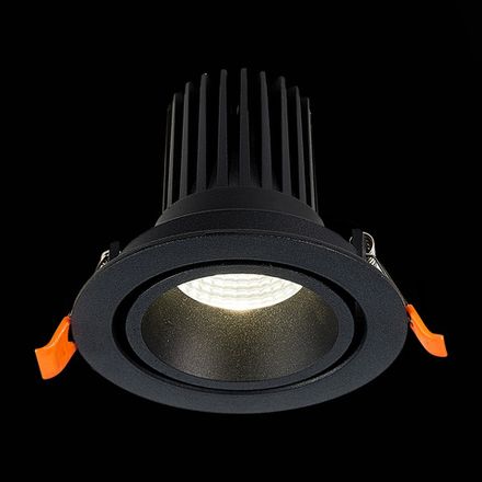 ST705.438.10 Св-к встр. Черный LED 1*10W 3000K 750Lm Ra&gt;90 38° IP20 D102xH85 170-240V
