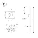 Закладная деталь OXOR-EP1-D133-L2000 (BK) (Arlight, Сталь)