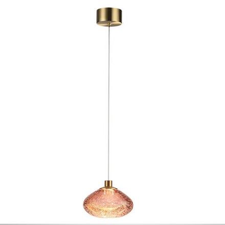 7043/4L L-VISION ODL25 413 Подвесной светильник бордовый/бронз/металл/стекло IP20 LED 4W 3000K 220V MELA