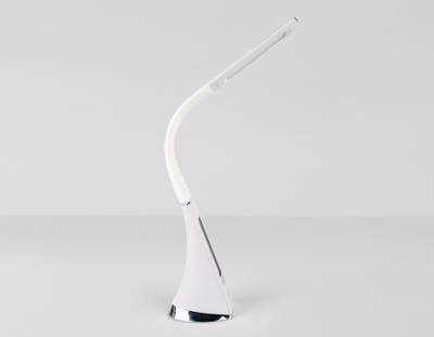 Светодиодная настольная лампа с дисплеем DE508 WH белый LED 3000-6400K 6W+LCD 2W