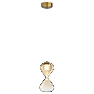 5093/4LA PENDANT ODL25 415 античн.бронза/янтарный градиент/прозрачн./металл/стекло Подвес LED 4W 4000K 388Лм GLESSI