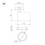 Светильник LGD-LUMOS-R55-9W Day4000 (WH, 25 deg, 230V) (Arlight, IP20 Металл, 3 года)