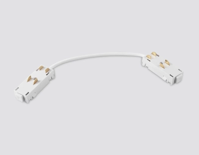 Коннектор питания гибкий для шинопровода Magnetic 220V GL1109 WH белый 250*28.5*18