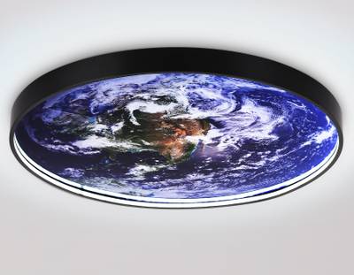 Светильник светодиодный настенно-потолочный FW11136 BK черный 50W LED 3000-6400K D800*38