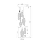 Подвесной светодиодный светильник с металлическими плафонами 90352/6 золото/хром, LED